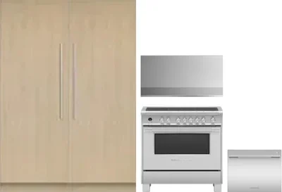 5 Piece Package Includes Refrigerator, Freezer, Range, Hood And Dishwasher